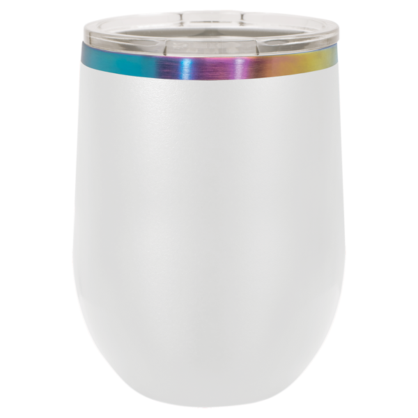 12oz Prism Wine Tumbler White